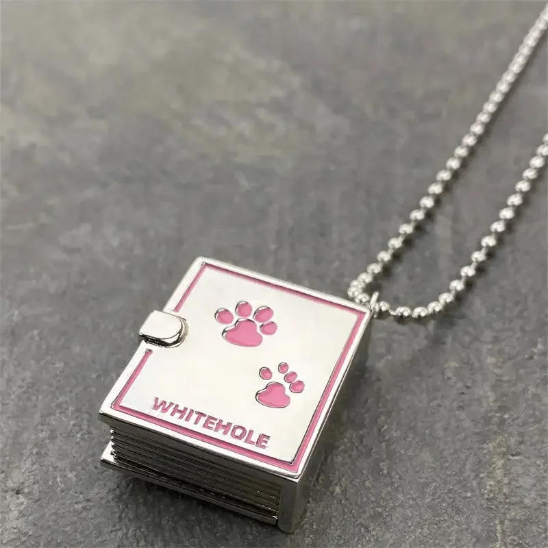 

Dog Diary · Openable Box Necklace Creative Childlike Pendant with Collar Chain