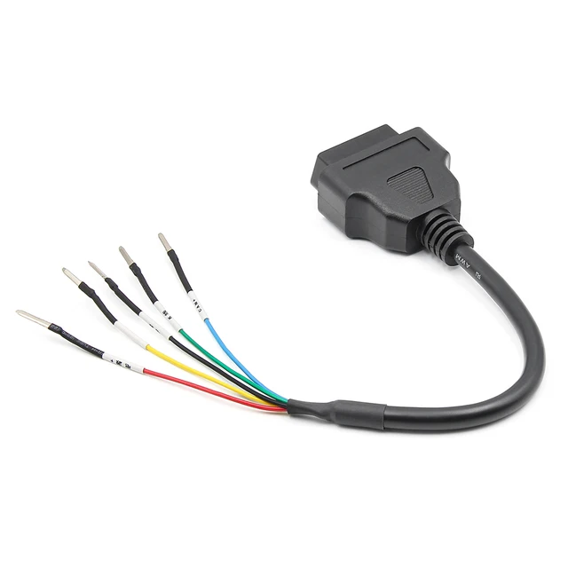 OBD2 Male 5Pin Welding free Terminal To Female 16Pin Car Can K Line DIY OBDII Connector Jumper Adapter Auto Extension Cable Tool 4