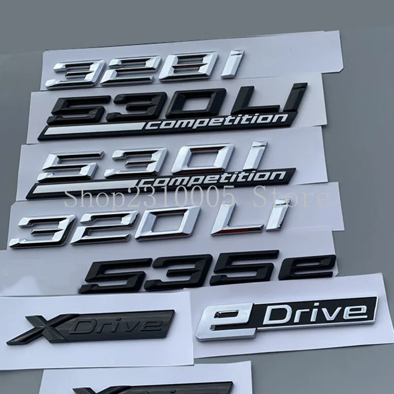 Emblema Abs Per Bmw 3 5 Nuovo 320I 328I 320Li 528I 530I 530E 530Le 535Le Xdrive Edrive Car Side Trunk Badge Targhetta Logo Sticker