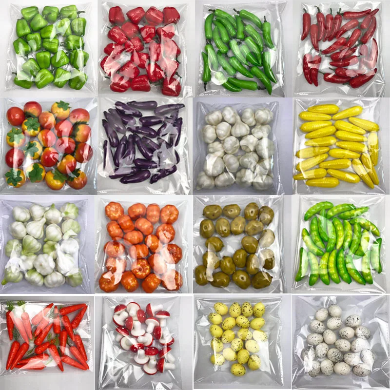 Simulate Foam Small Fruit And Vegetable Model Mini Vegetable Scene Layout Decoration Carrot Mushroom Apple Strawberry Pumpkin