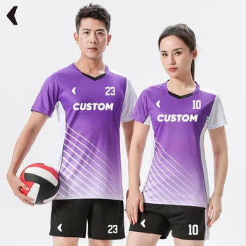 Custom Cheap Volleyball Jersey Short Sleeve Breathable Volleyball Uniforms High Quality Polyester Fabrics Team Wear Pq236+Pq237 1