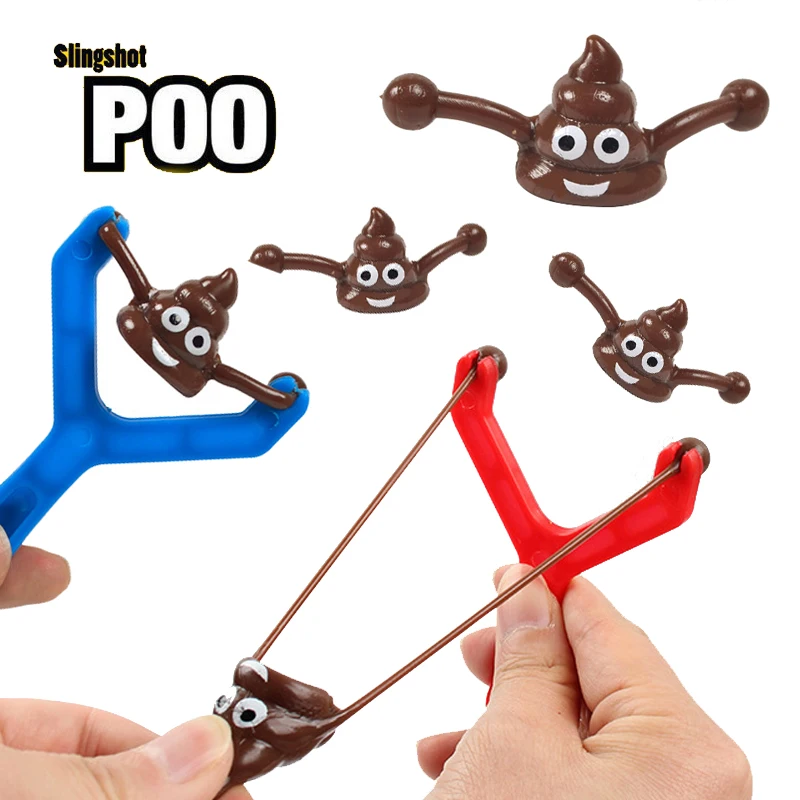 Toys Funny Poop Slingshot Prank Fake Poop 5pcs/set Boy Girl Birthday Party Favor Adult Kids Games Gifts Goodie Bag Fillers prank toys fake poop toys