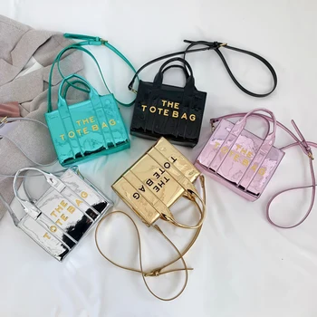 Patent Leather Shoulder Bag Fashion Letter Female Hand Bag Casual Adjustable Strap Simple Shiny Portable for Weekend Vacation 1