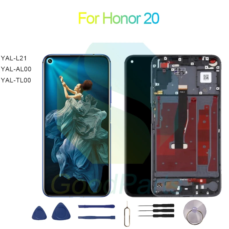 

Для замены экрана Honor 20, 2340*1080, Φ, для Honor 20, ЖК-сенсорный дигитайзер