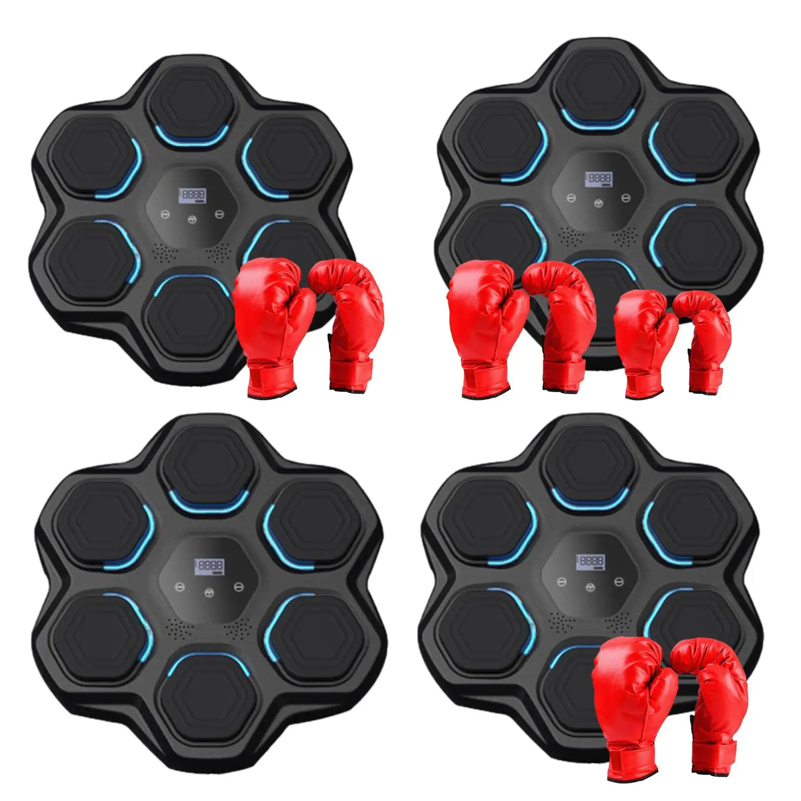 Electronic Boxing Machine Lighted Rhythm Musical Target Music Boxing Wall Target for Martial Arts Sanda Home Gym Sports Practice
