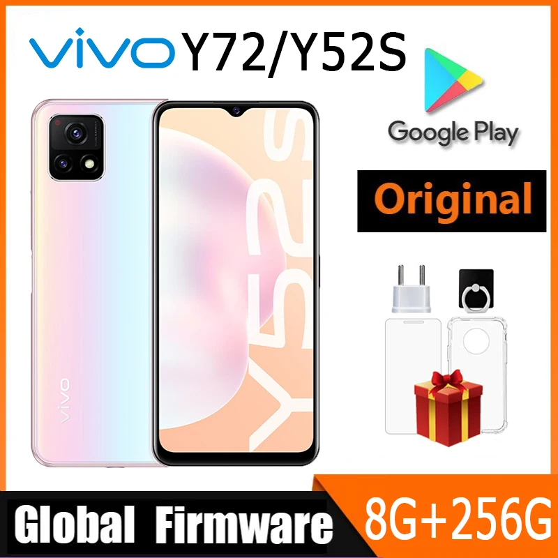 Оригинальный новый смартфон Vivo Y52s/Y72, яркость 720, 8 ГБ ОЗУ 128 Гб ПЗУ 256 ГБ, аккумулятор 5000 мАч, камера 48 МП, сотовый телефон