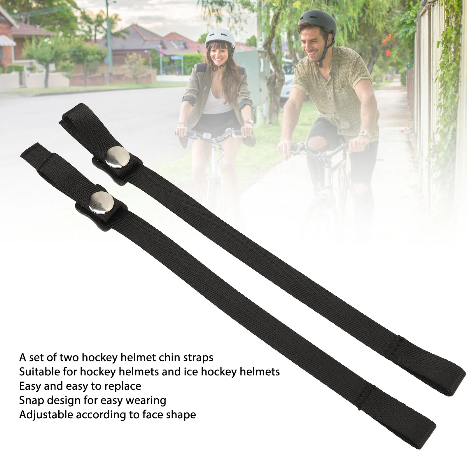 Hockey Helmet Chin Strap 2Pcs Single Strengthened Snap Enhanced Version