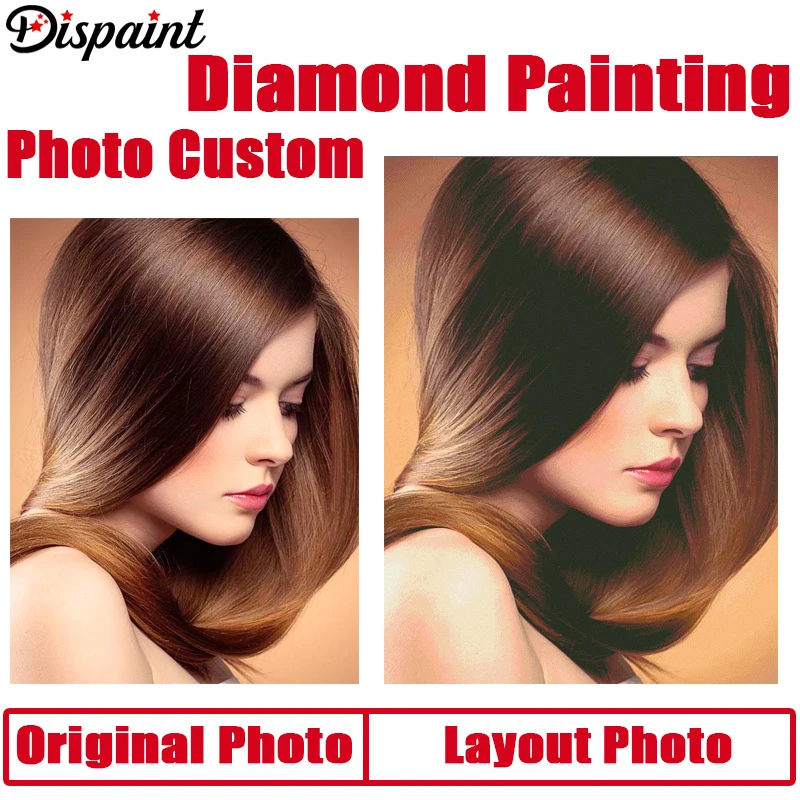 Diamond painting Dispaint Photo Custom Diamond Painting Cross Stitch Full Square/Round Rhinestone DIY 3D Embroidery Gift