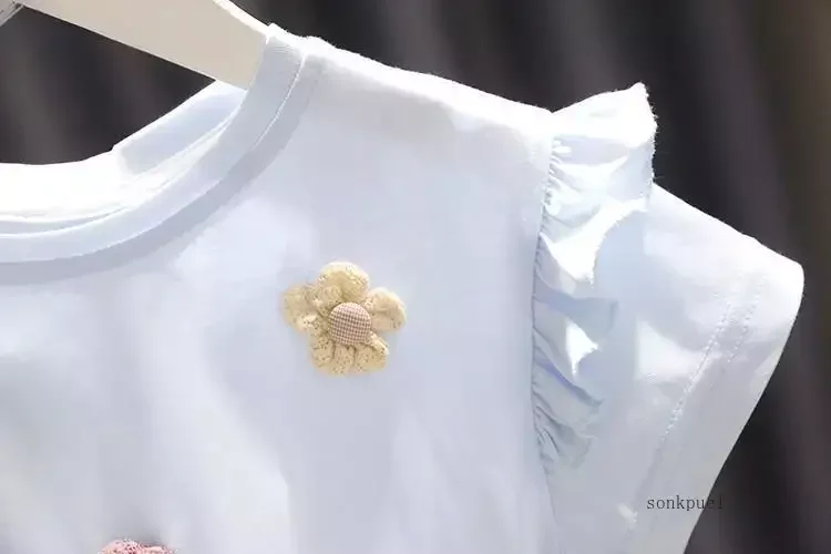 Girls Lace Cotton Summer Tee 5