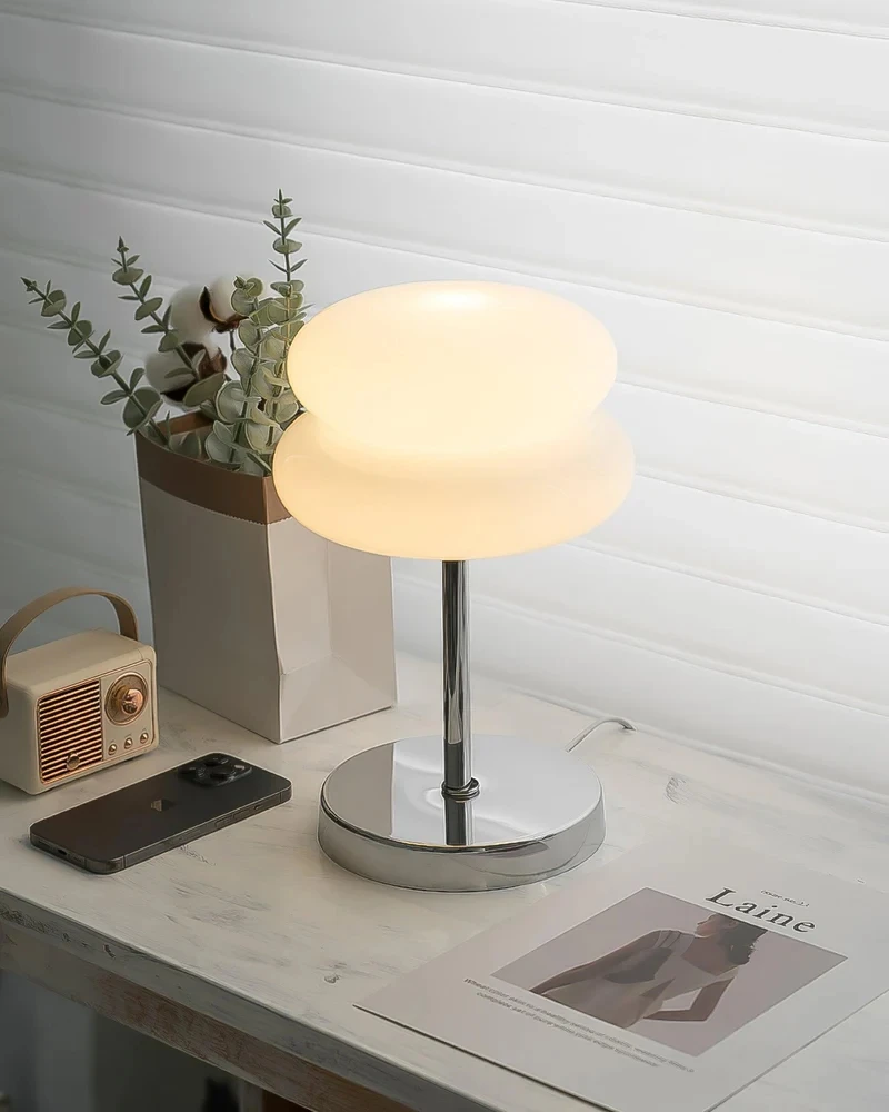 Description Picture 4 of itemGlass Table Lamp Cute Modern Minimalist Bedside Led Light Decorative Bedroom Desktop Atmosphere Lamps Creative Night Light Room