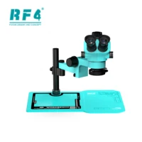 RF47050PRO-FO19 Multi-Functional Silicone Built-in Metal Microscope Base, Mobile Phone Repair Triocular Stereo Microscope 6 Zoom 3