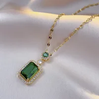 4 pièces ensembles exquis carré strass collier boucles d'oreilles bague ensemble de bijoux charme dames bijoux mode cadeaux de mariée 3