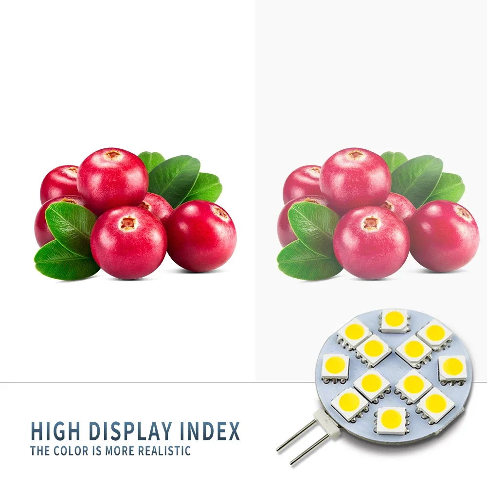 Super Bright 12VAC G4 LED Bulb 12LEDS 5050 SMD 2.5W No Flicker Spot Indoor Car RV LandscapE Light Replace 25w Halogen Lamp