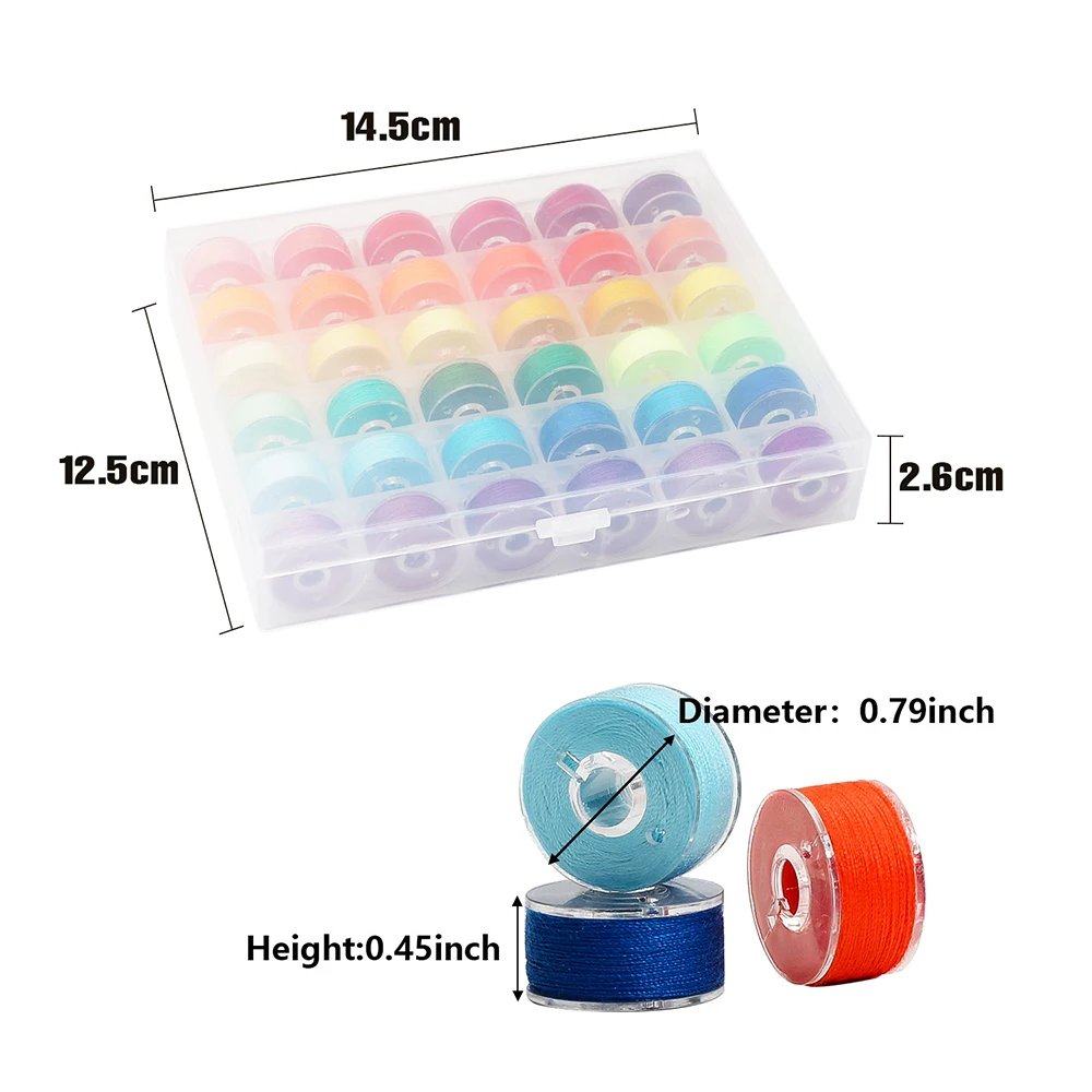 Chainho,Sewing Machine Bobbins Spools,Plastic Thread Reel,With Thread,DIY Sewing Tools & Accessory,Boxed Pack,4 Designs,25SX6