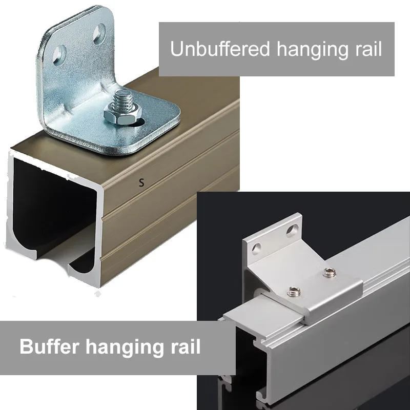 Sliding Barn Door Guide Appliance Rollers Linear Guide Slide Block Slide Door pulley Sliding doors hanging rail wheel Buffer function for Wood or Glass Door