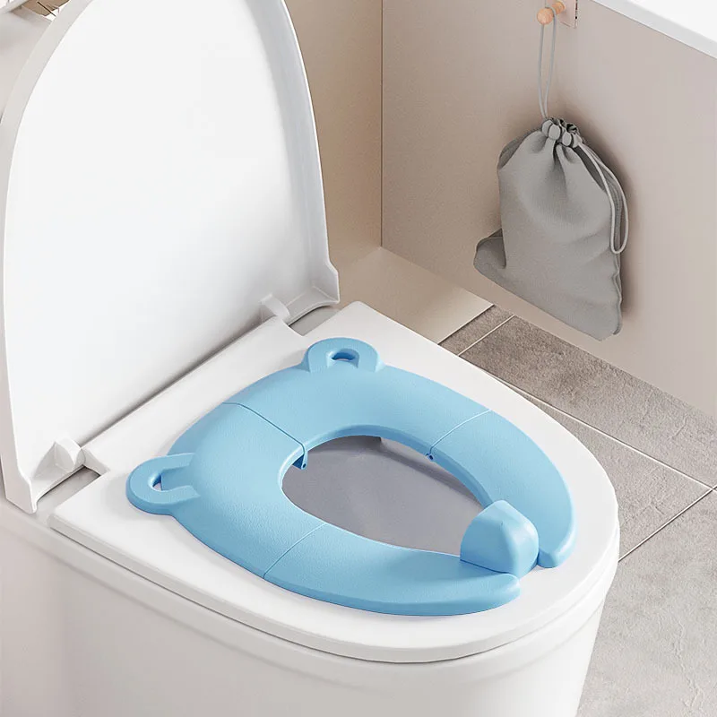 Children's Portable Folding Travel Toilet Seat With Non-Slip Silicone Pad Potty Training Seat for Toddlers, Boys and Girls 3
