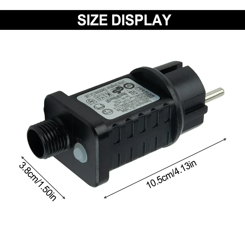 Trasformatore Luci Natale TobeBright 12W - 15V-31V, IP44, 8 Modalità, Timer, Con Cavo 5m