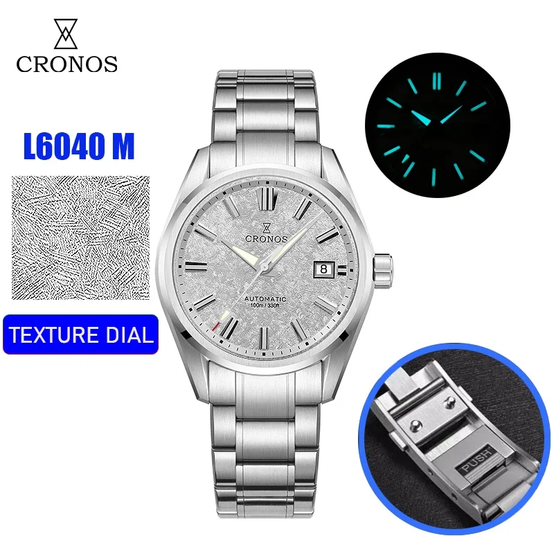 Cronos New L6040M 39mm Texture Luxury Men Business Dress