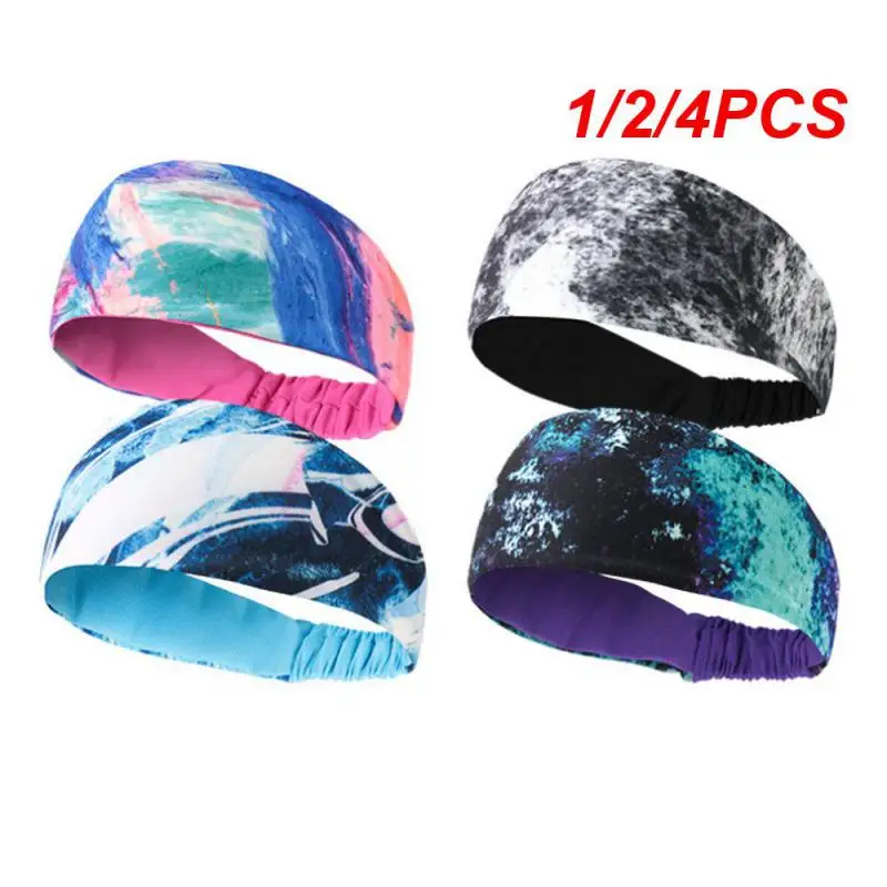 

1/2/4PCS Absorbent Cycling Headwear Sport Headband Soft Sweatband for Men Women Yoga Hair Bands Head Sweat Bands Sports Safety