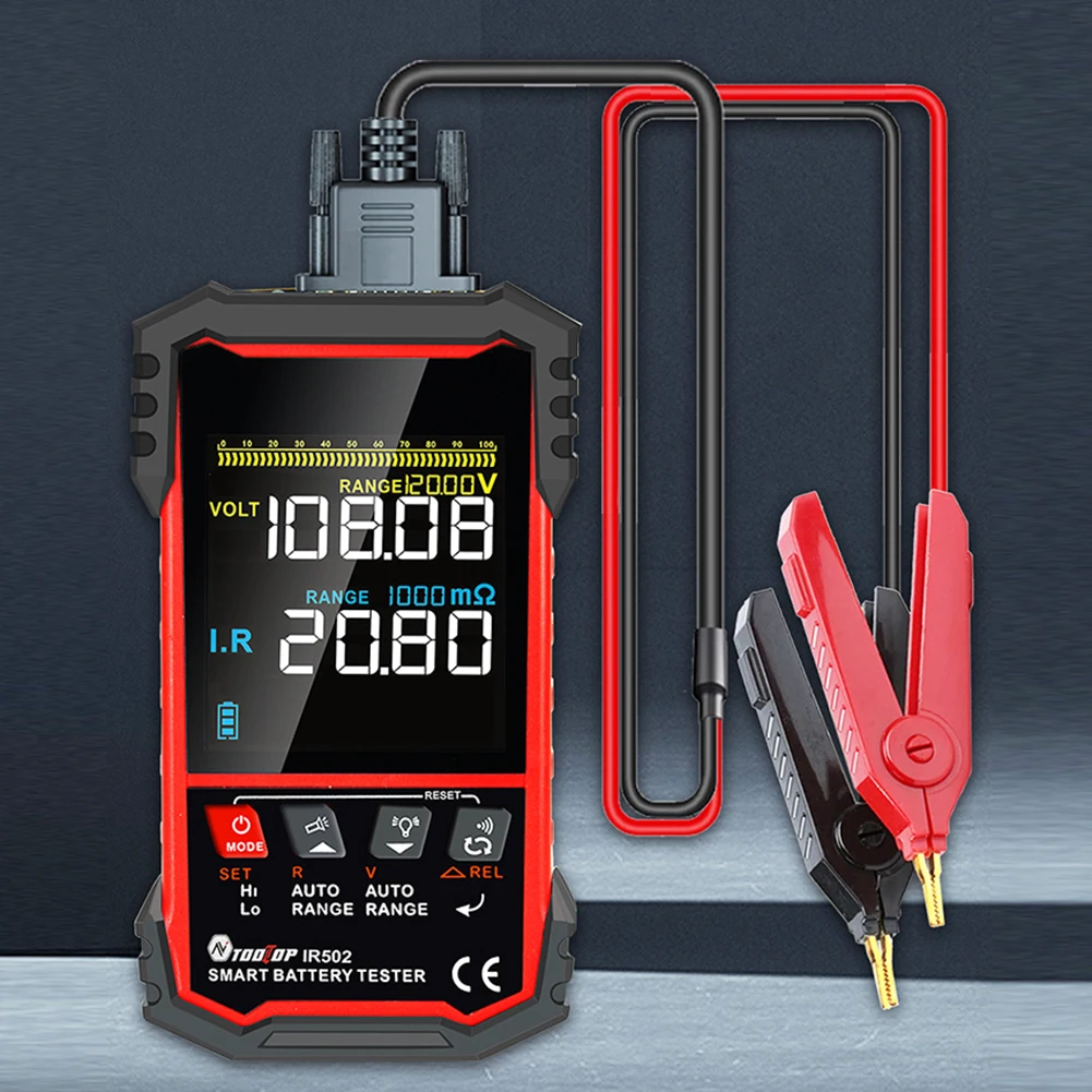 IR500/IR502 배터리 내부 저항 테스터 120V 0.000mω-500ω 납산 니켈-카드뮴 배터리용 배터리 저항계