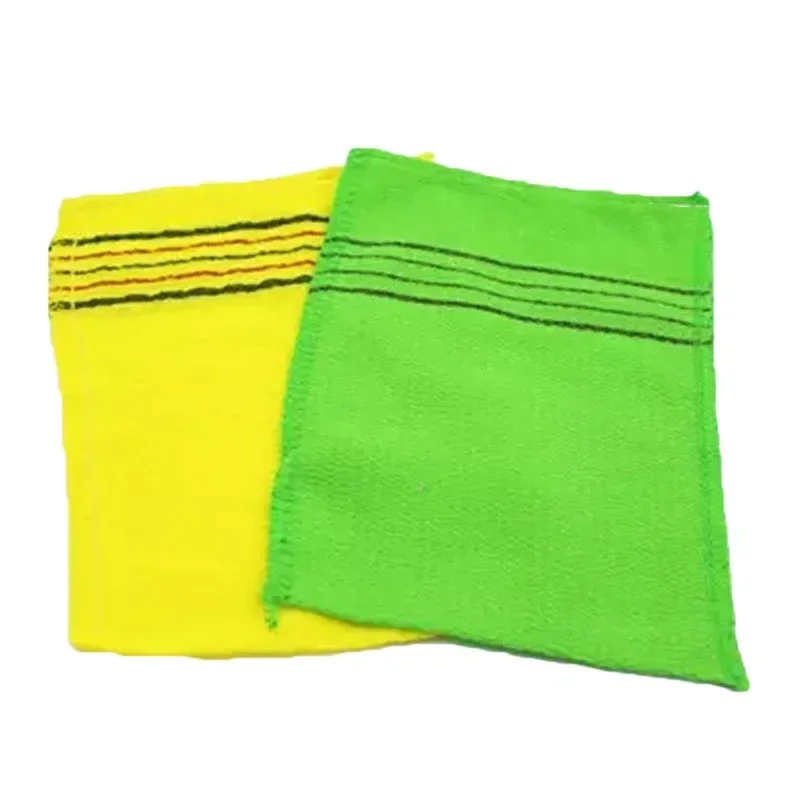 5pcs Korean Exfoliating Bath Body Washcloth Shower Wash Cloths Dead Skin Clean Wash Towel Tool Green bathroom serviette de plage 6