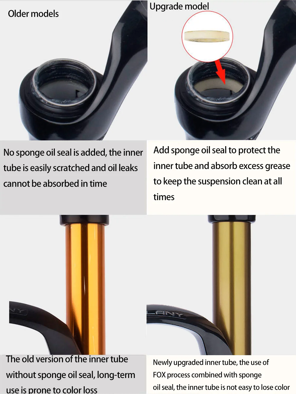 MTB Bicycle Front Suspension Air Fork Inch Straight