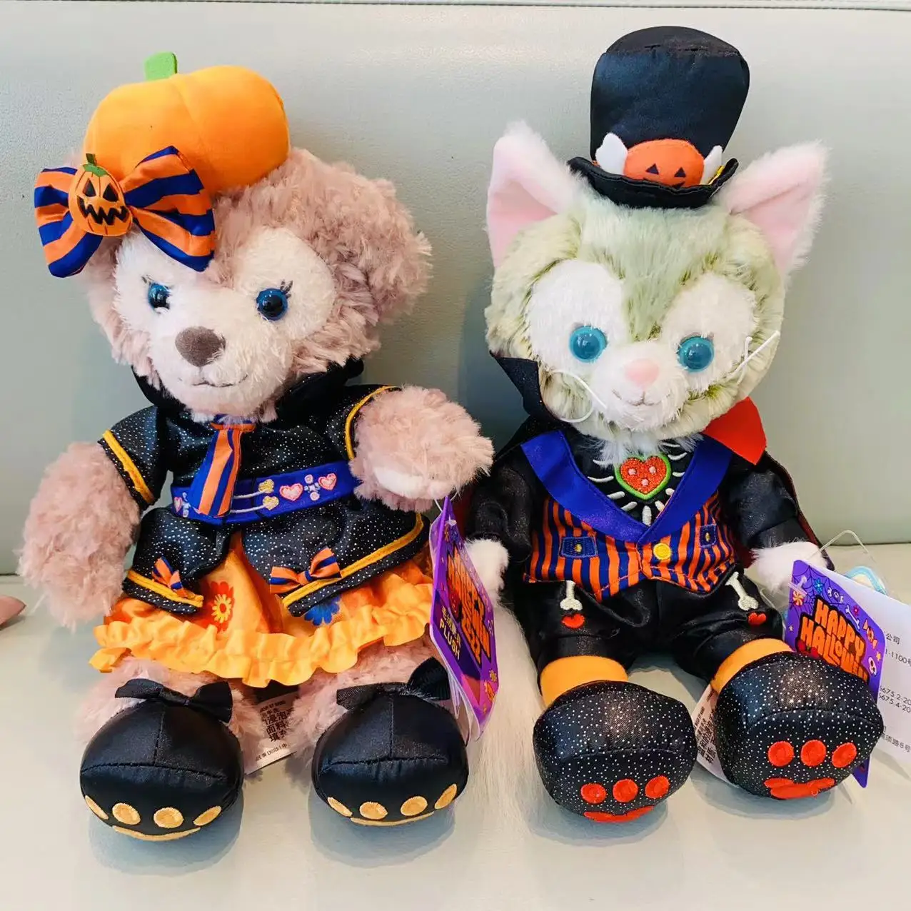 Оригинальные брелоки Disney для Хэллоуина, плюшевые брелоки SteallaLou Duff ShirlyMay, мягкие меховые игрушки, подарки на Хэллоуин