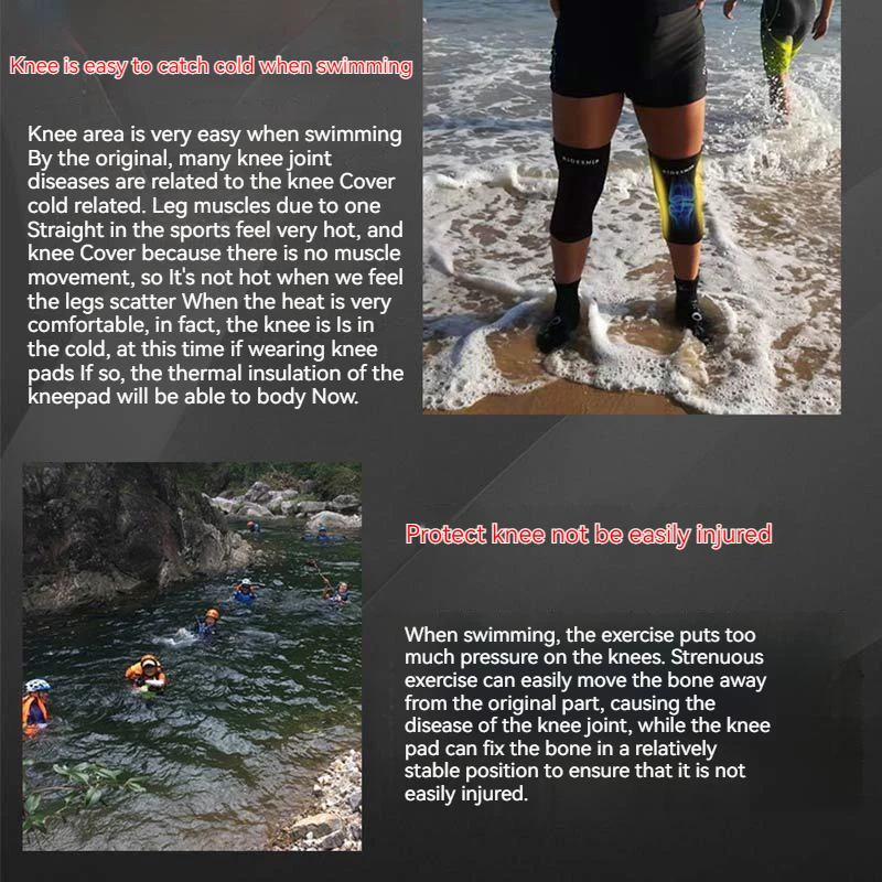 3mm Winter Swimming Deep Diving Knee Pads Thickened Coldproof Office Knee Brace Scuba Snorkelling Joints Warm Support