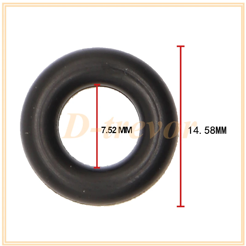 100pieces Sealing Ring Rubber Orings 7.52*3.53*14.58mm For Audi BMW Ford Bosch Fuel Injector Repair Kits