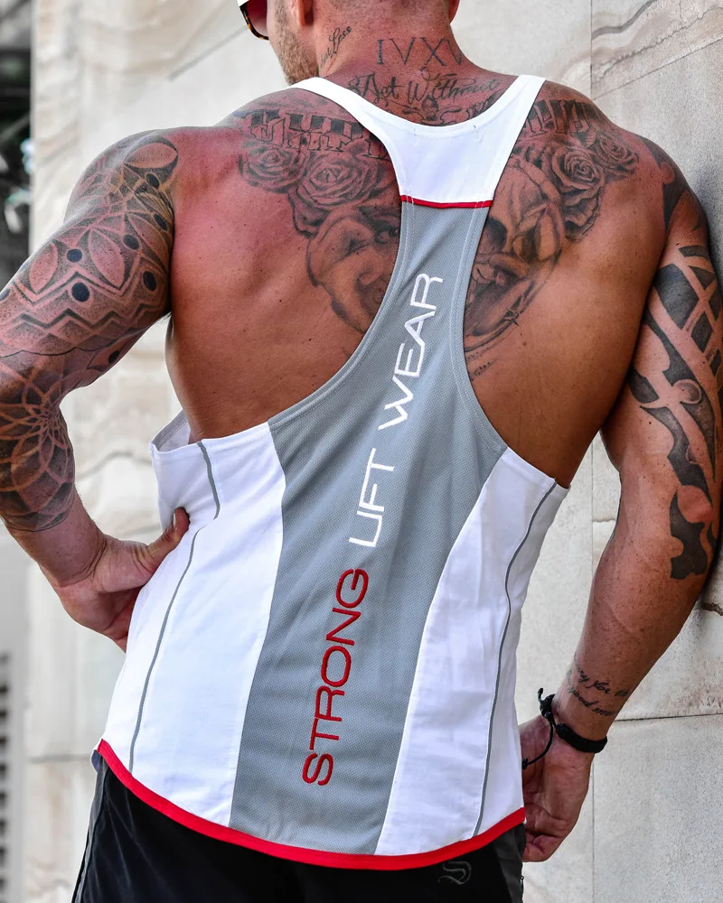 Men's Bodybuilding Sleeveless Cotton Tank Top - Fashion Fitness Singlet Vest