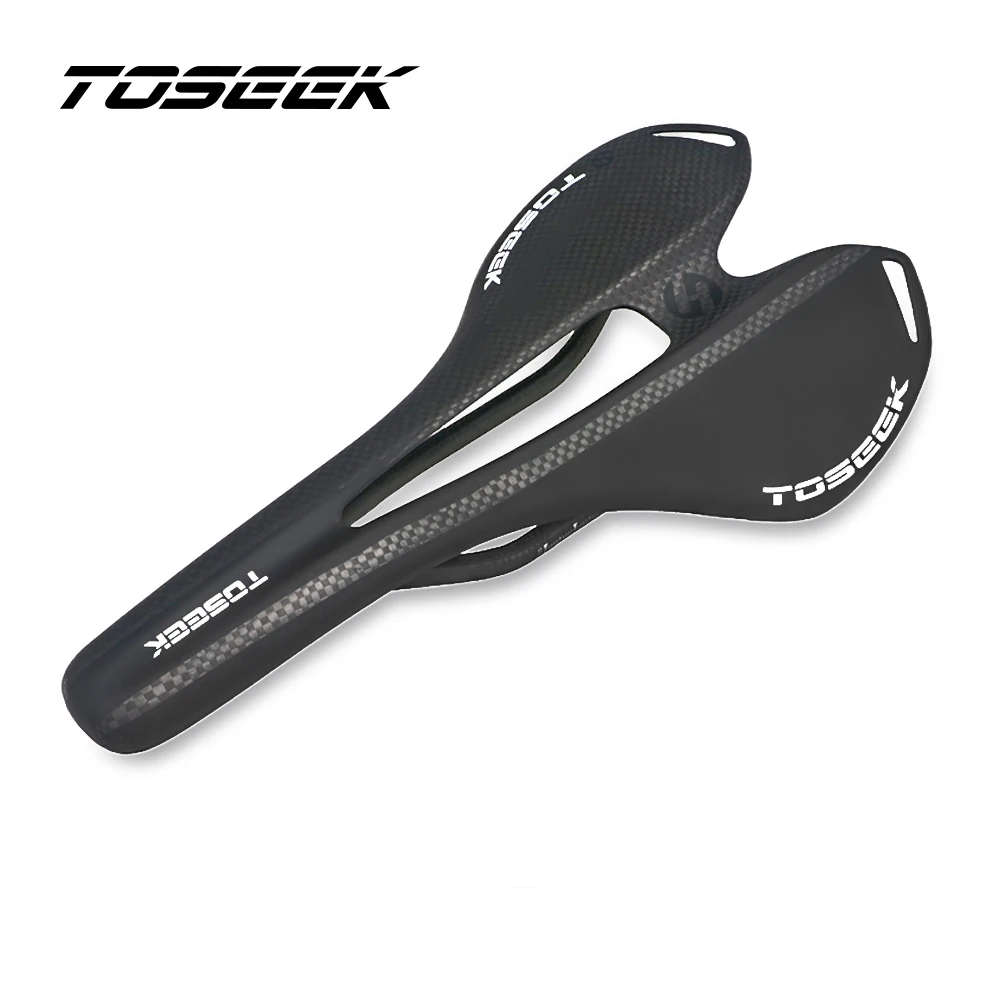 

Toseek MTB Bicycle Seat Full Carbon Fiber 3K Matt/Glossy Road/Mountain Bike Saddle Cushion cycling accessories
