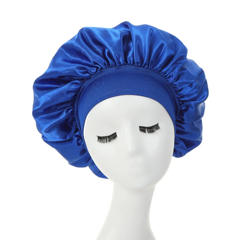 Silky Satin Double-Layer Sleep Cap for Women - Adjustable Hair Bonnet