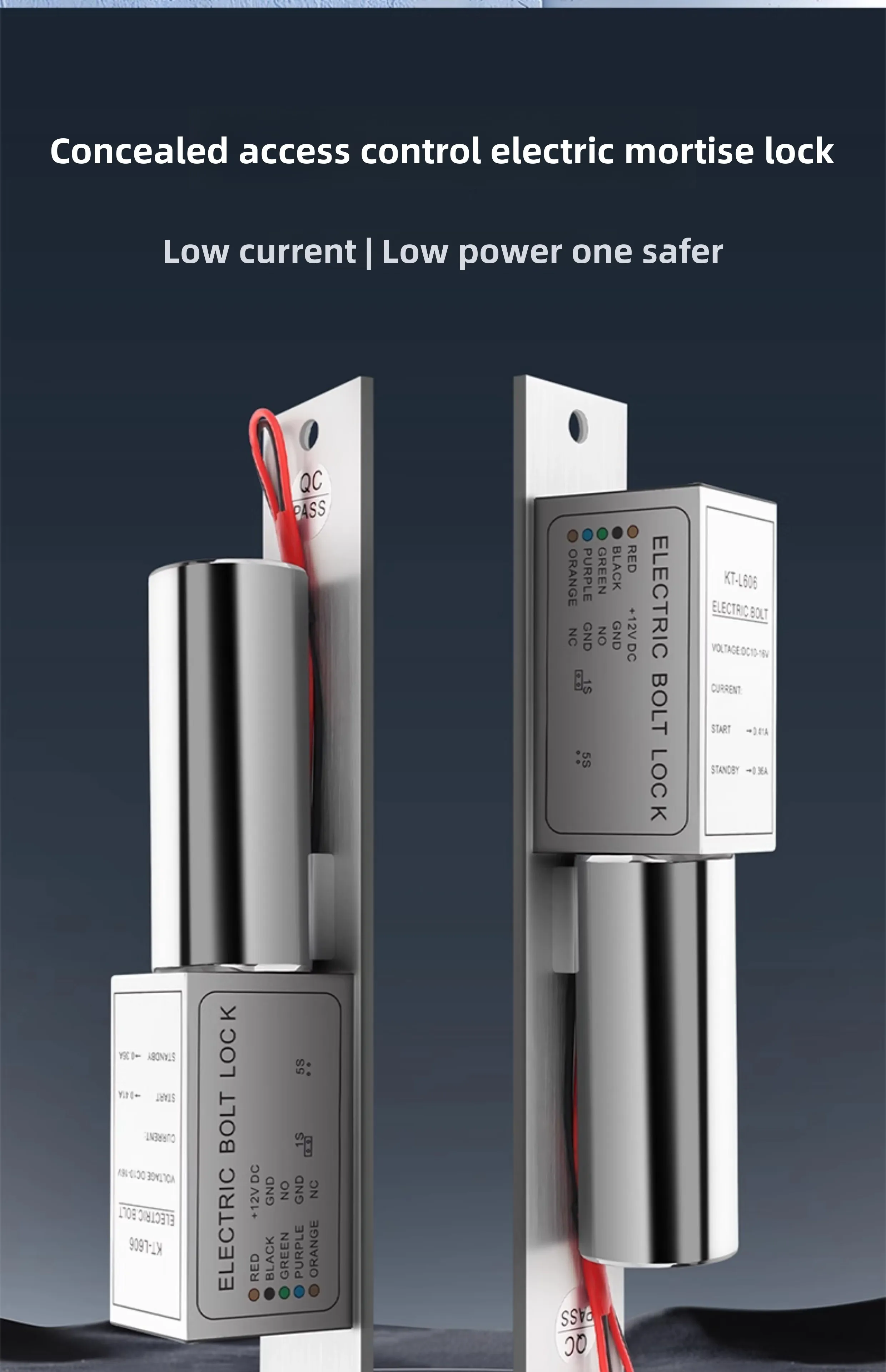 access control electric interlock concealed embedded electronic control lock gla