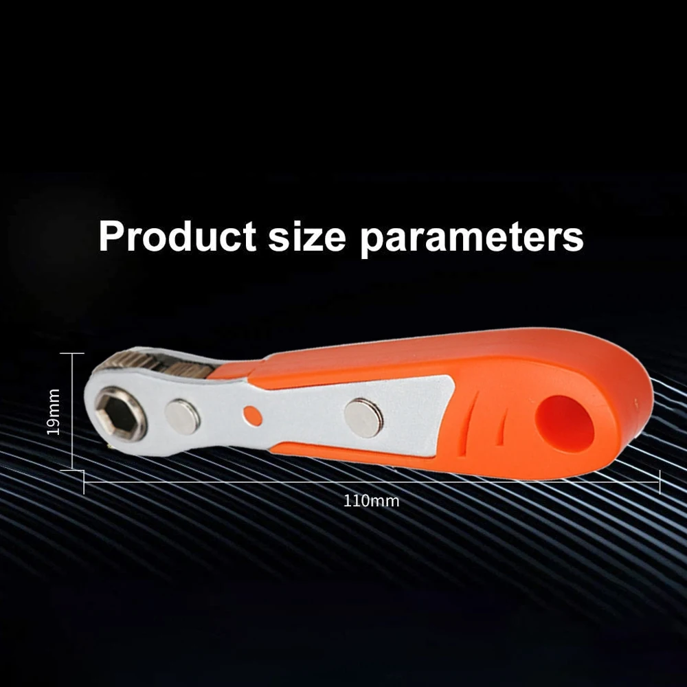 1/4 미니 래칫 스크루 드라이버, 1/4 인치 고 토크 드라이브, 래칫이있는 가역 미니 육각 스크루 드라이버, 1Pcs 재스민