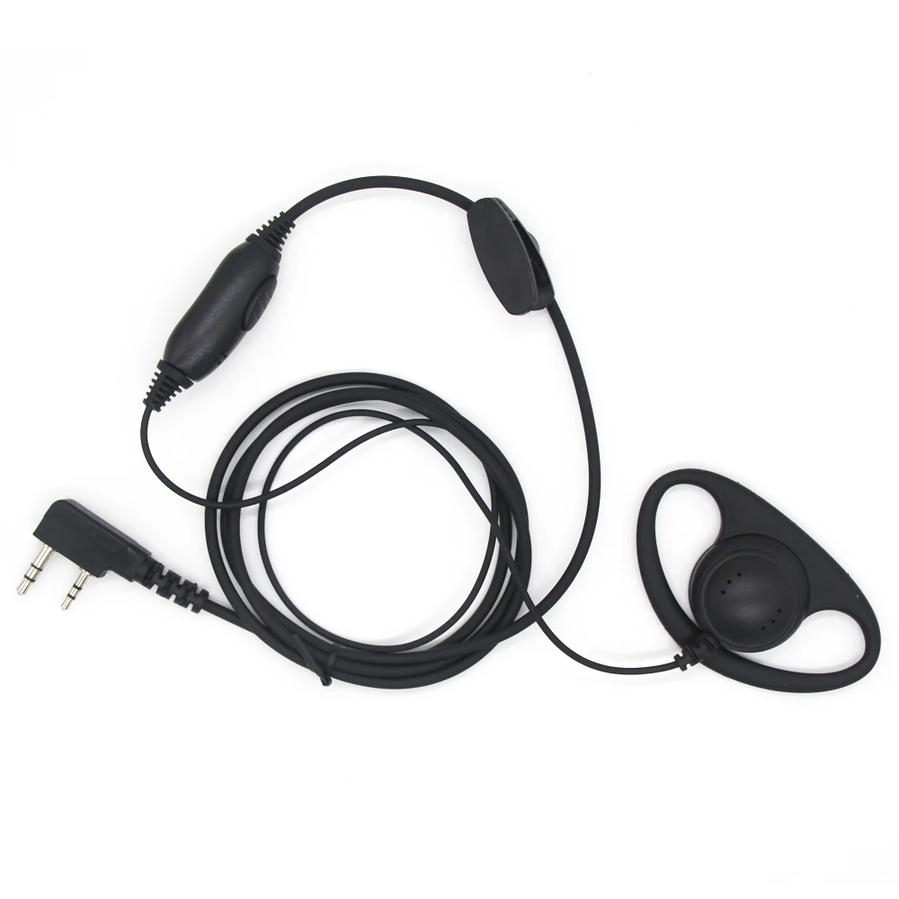 Gtwoilt D Shape Earphone for Kenwood Soft Rubber Earpiece Headset for Motorola Radio With one pin & 3.5mm Mono Plug