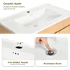 36 Inch Bathroom Vanity with Undermount Ceramic Sink, Natural Brown Bathroom Sink Cabinet, Modern Bathroom Storge Vanity 5