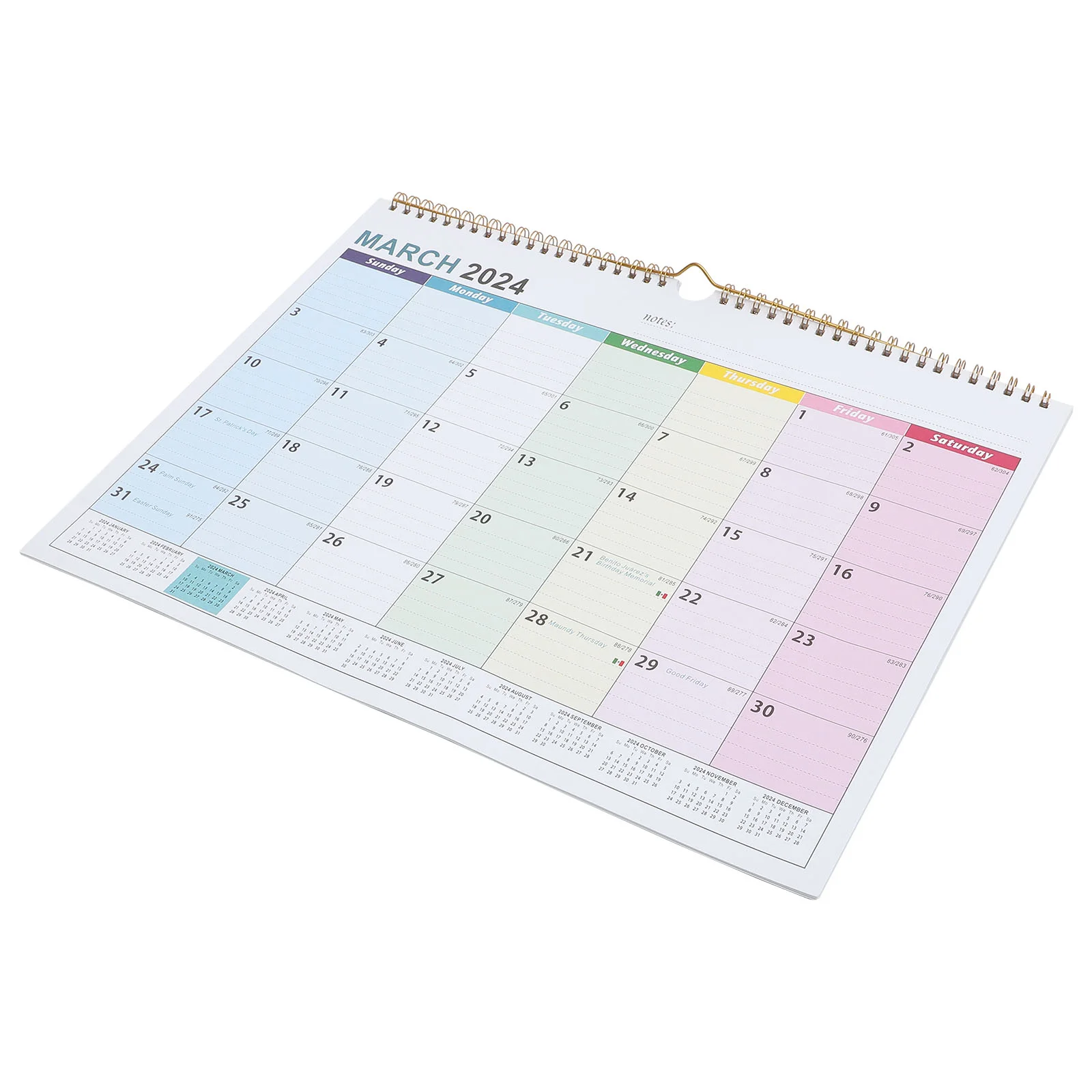 Large Monthly Wall Calendar Spiral Countdown Calendar Wall Calendar for Schedule Plan
