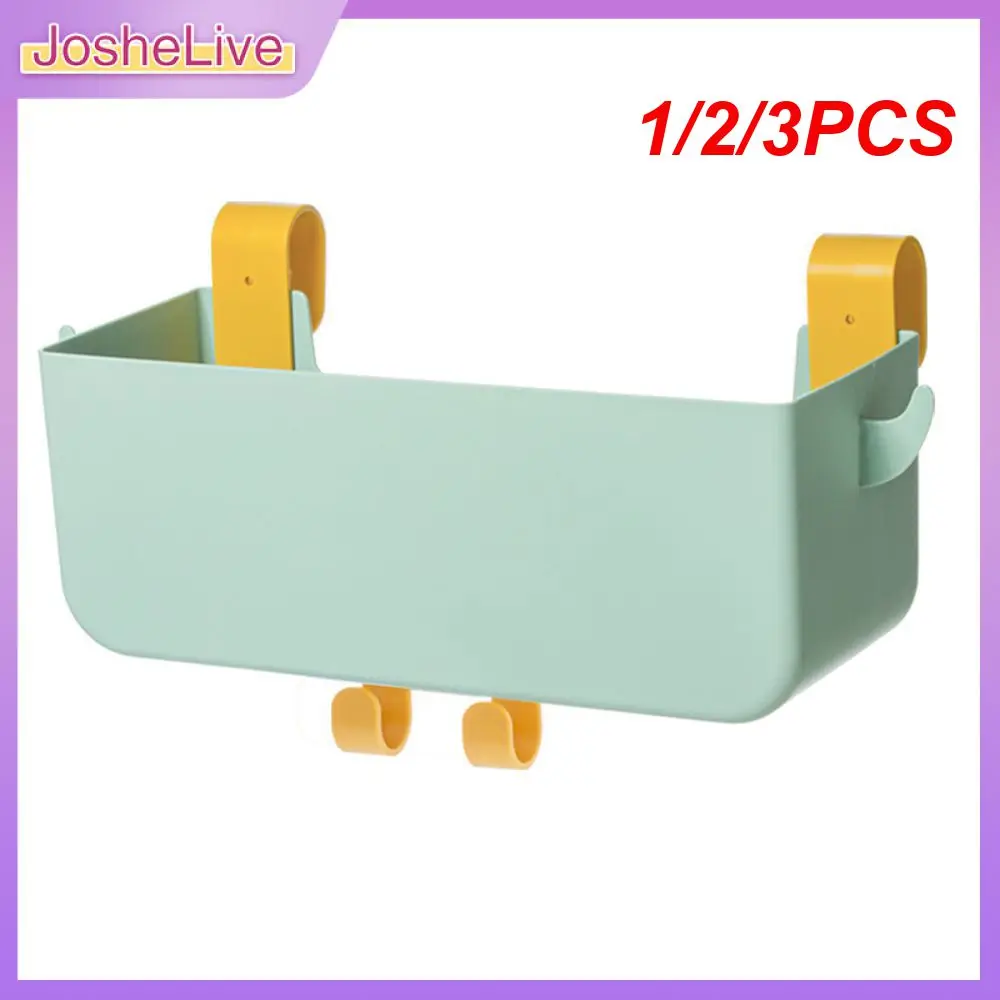 

1/2/3PCS Hanging Bedside Organizer Storage Bed Shelf with 2 Hooks Storage Box for Dorm Rooms Bed Rail for Glasses Mobile Phones