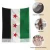 Syria Flag I Love Syria Scarf for Women Winter Warm Cashmere Shawl Wrap The Syrian Arab Long Scarves with Tassel for Daily Wear 4