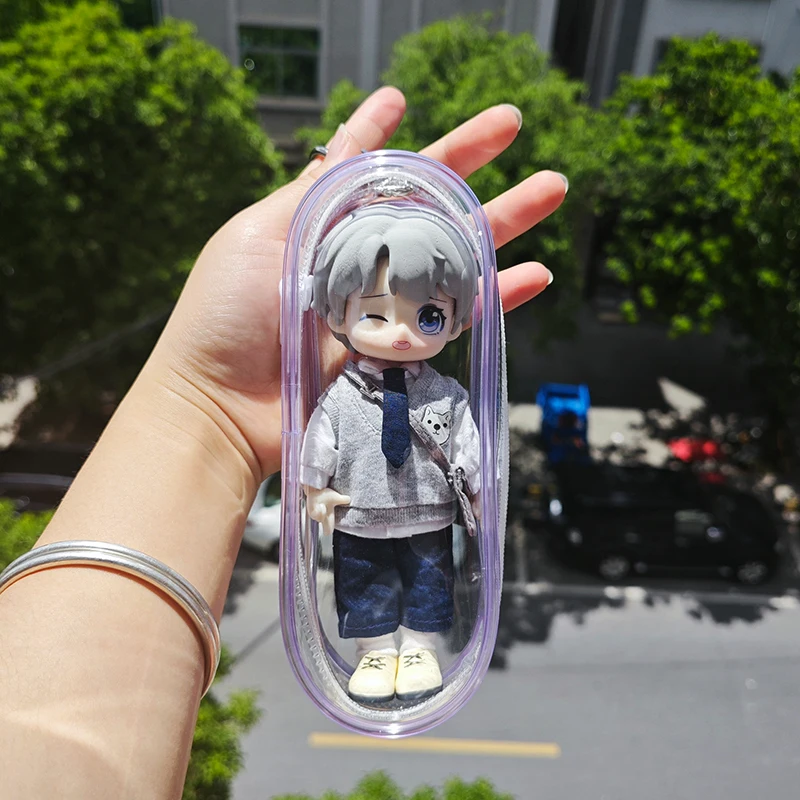 Clear Nendoroid Doll Bag Transparent Kawaii Girl Outdoor Pouch For OB11 BJD Anime Cartoon Dolls Plushy Little DIY Toys 4