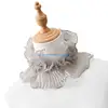 573B Elegant Lightweight Polyester Neck Scarf with Lace Ruffle Women's Neck Cover