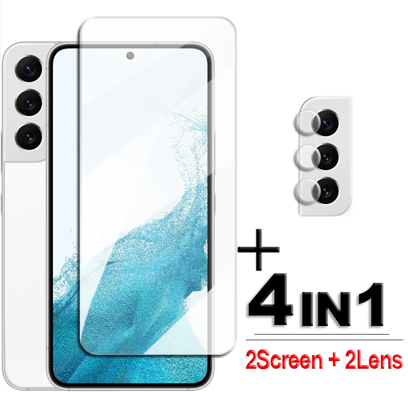 Pellicola Salvaschermo 2.5D Per Samsung Galaxy S22 Vetro Samsung S22 5G Vetro Temperato 9H Pellicola Trasparente Per Samsung S22 S21 S20 Fe