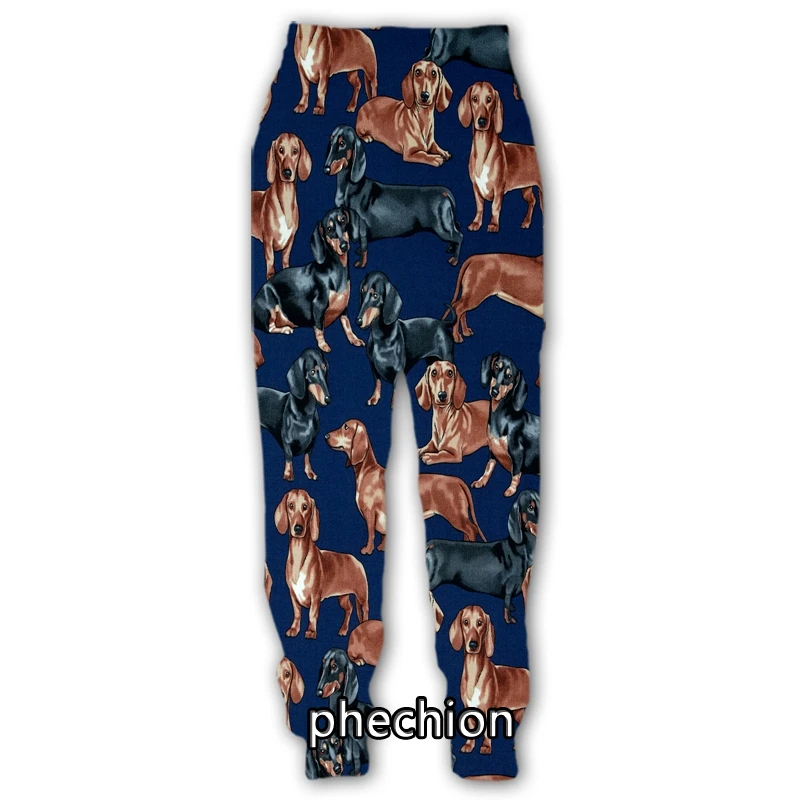 

phechion New Men/Women Animal Dachshund 3D Printed Casual Pants Fashion Streetwear Men Loose Sporting Long Trousers F144