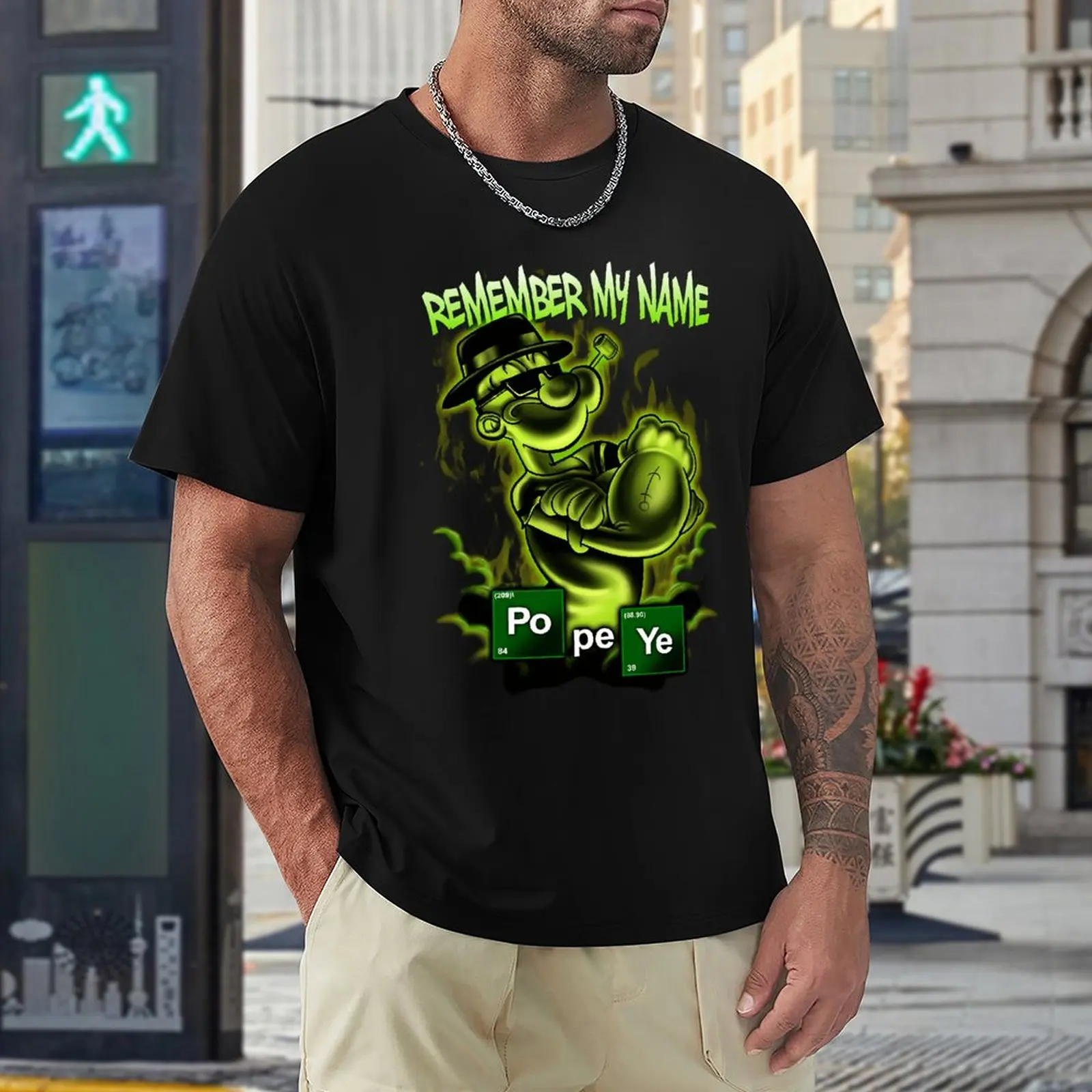 Popeye Heisenberg Classic In Vendita T-Shirt Vendita Calda T-Shirt Girocollo Movimento Funny Geek Aactivity Competition Taglia Usa