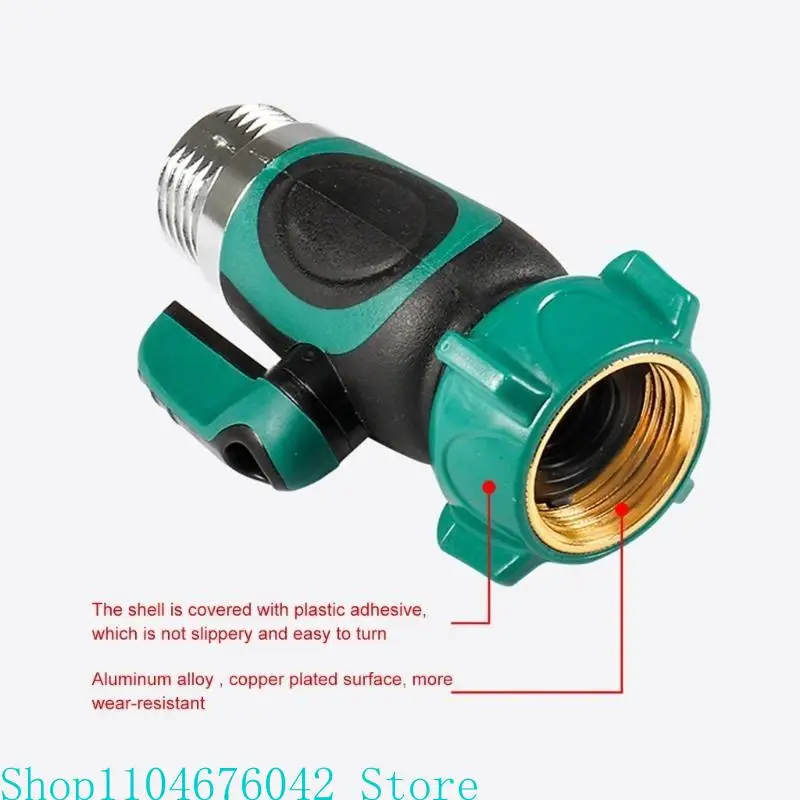 Multipurpose Rain Barrels Spigot Set Featuring 180 Degree Shut Off Valves and Tractions Rope for Garden Hoses Use