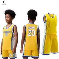 Kids Basketball Uniforms Custom 100% Polyester Mesh Throwback Breathable Basketball Jersey Boys Quick Dry Basketball Shirts 2302 1