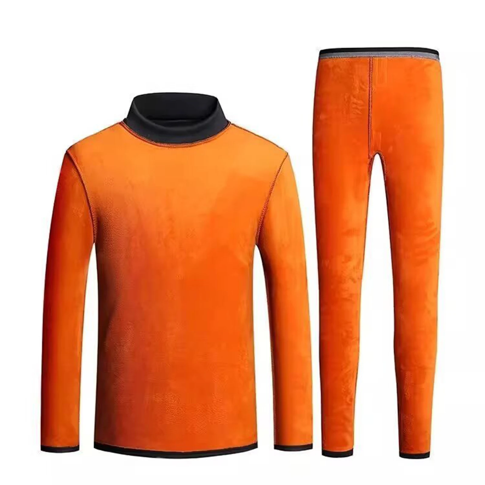 Men's Thermal Underwear Thin Base Cotton Sweater Winter Thermo Shirt Tops Pants Set Thermal Clothing Set Skiing Underwear