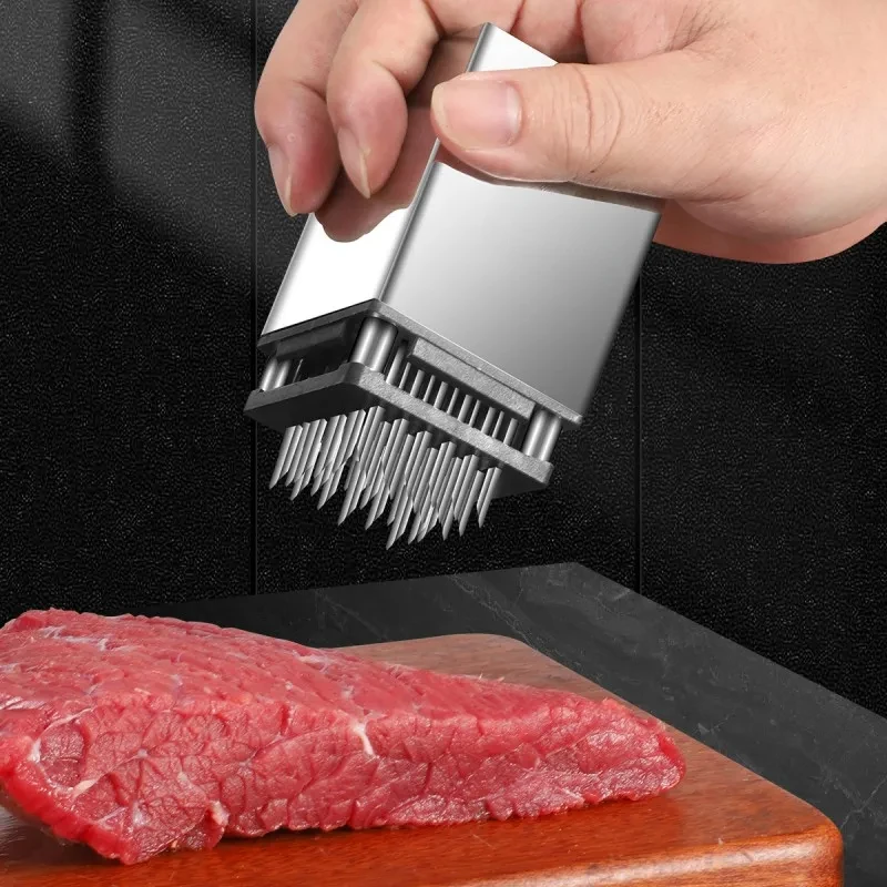 Stainless Steel Steak Tenderizer Kitchen Gadgets Household Kitchen Tools Double-sided Meat Loosener Novel Accessories Dining Bar meat tenderizer,meat hammer