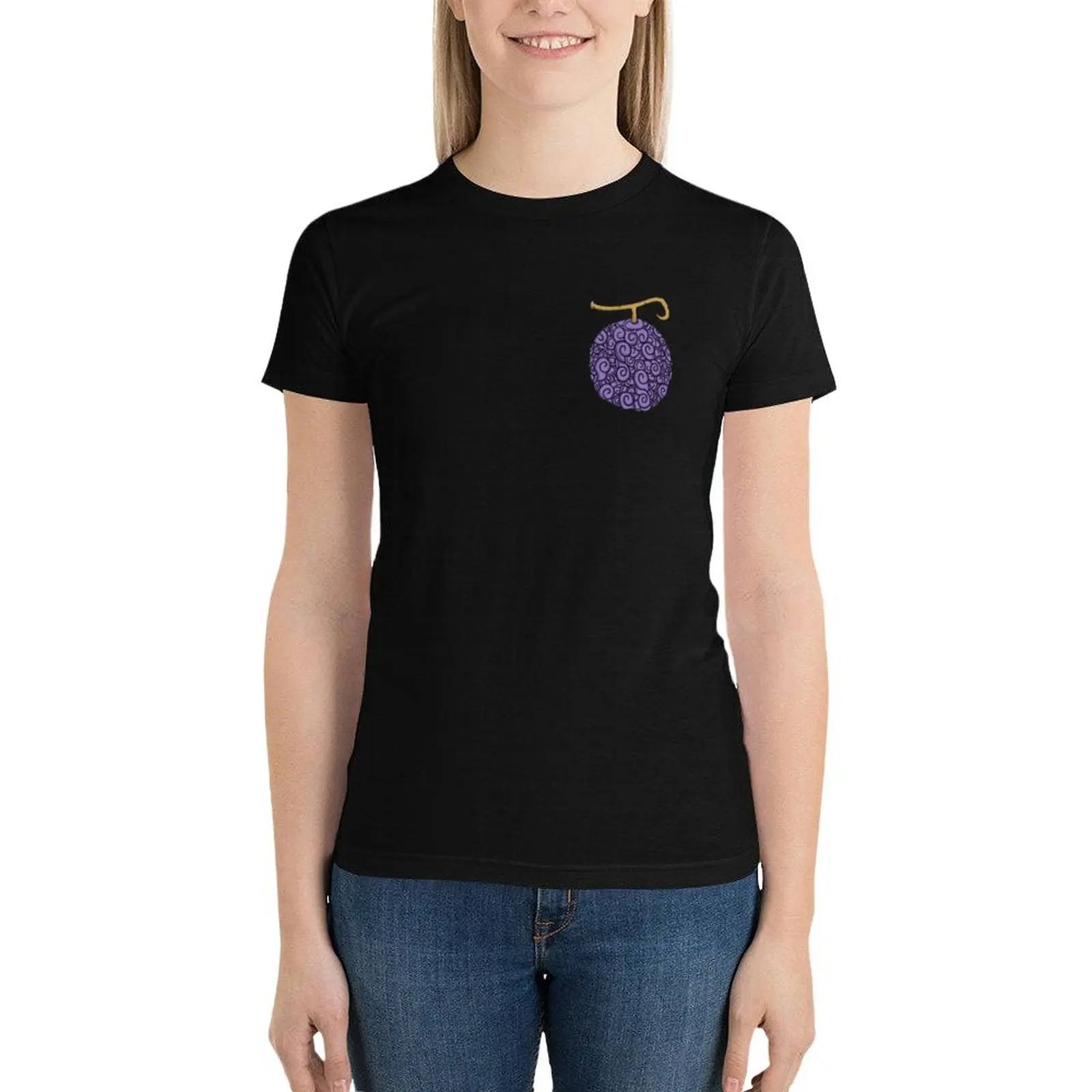 

Gomu Gomu No Mi sticker T-Shirt female plus size tops Short sleeve tee tops Women's tops