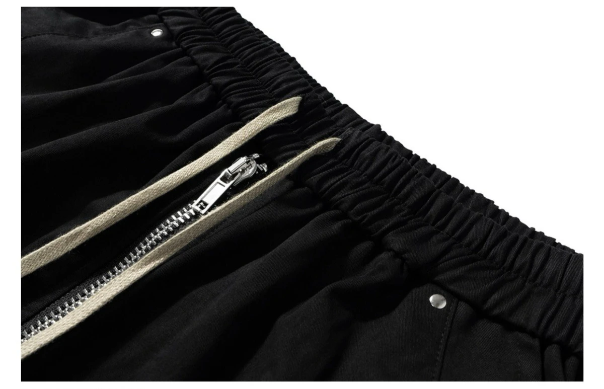 2025 Dark RO Style Drawstring Multi-pocket Tooling Shorts Men's Niche Casual Loose Straight Five-point Pants 3